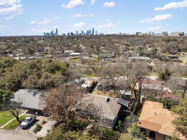 bird's eye view featuring a view of city