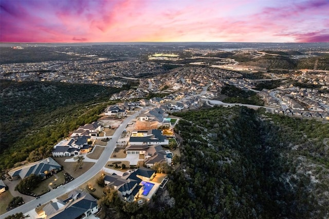 drone / aerial view with a residential view