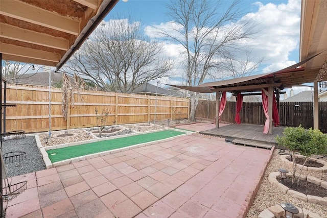 view of patio / terrace with a fenced backyard