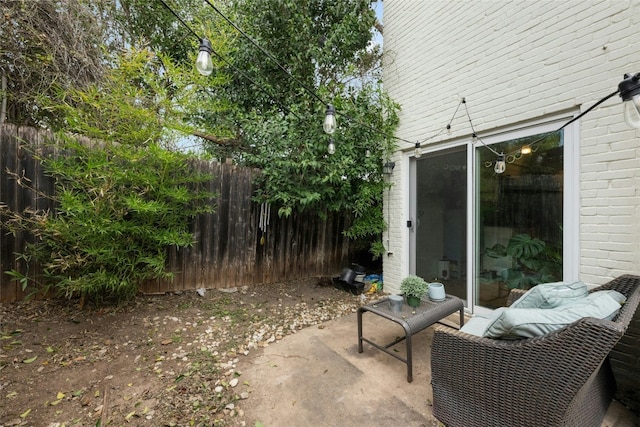 view of patio with fence