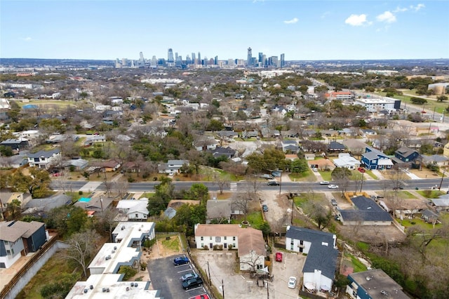 bird's eye view featuring a view of city