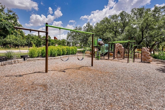 view of community jungle gym