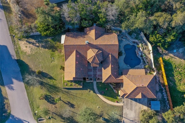 15100 Canary St, Austin, TX 78734 - aerial view of property and surrounding area featuring a pool