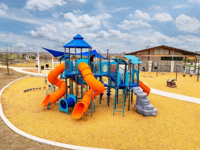 community playground with fence