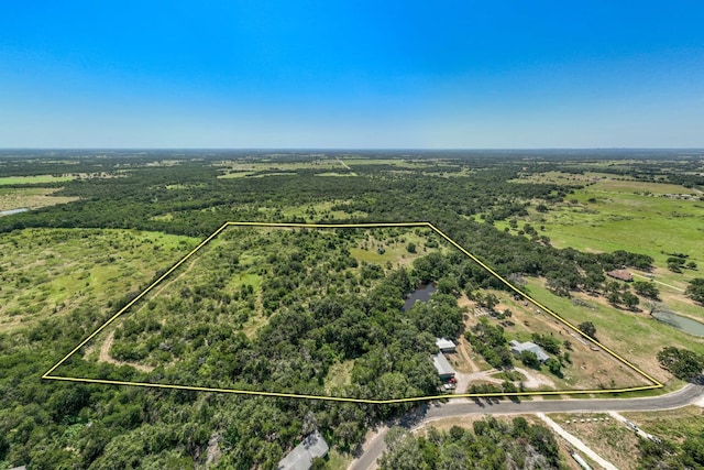 bird's eye view featuring a rural view