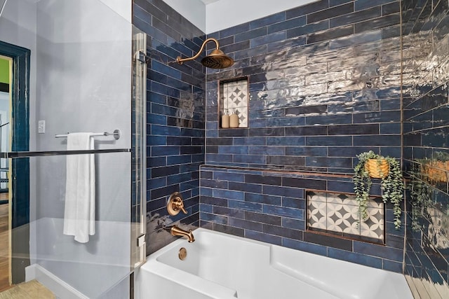 bathroom featuring shower / washtub combination