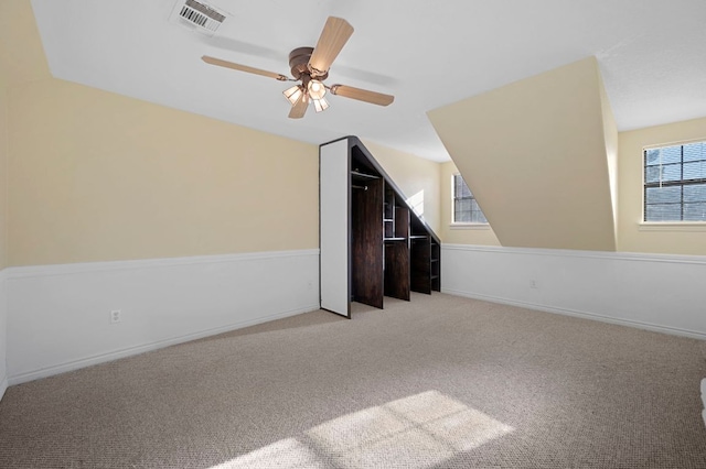 106 Park Dr, Bastrop, TX 78602 - bonus room featuring light carpet and a ceiling fan