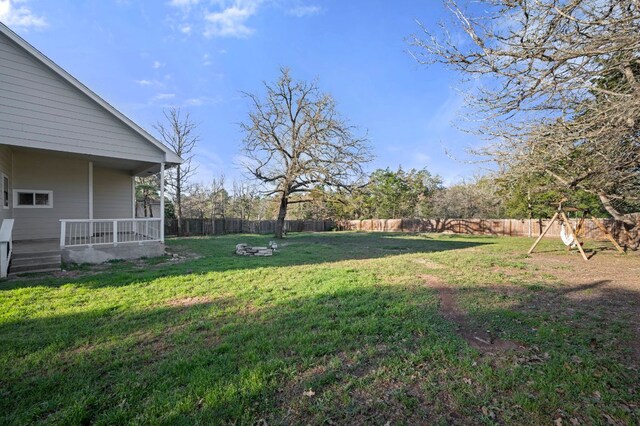 106 Park Dr, Bastrop, TX 78602 - view of fenced backyard