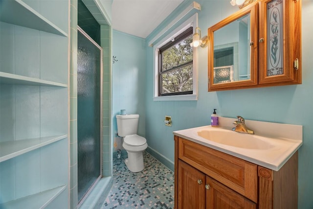 1876 Rocky Rd, Blanco, TX 78606 - full bathroom with vanity and a shower stall