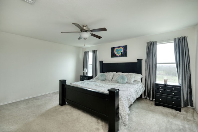 13505 Abraham Lincoln St, Manor, TX 78653 - bedroom with light colored carpet and ceiling fan