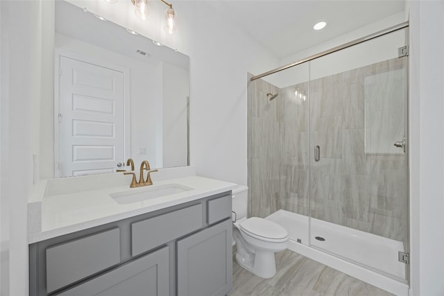 216 Echo Pass, Liberty Hill, TX 78642 - bathroom with a shower stall and vanity