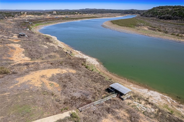 805 Wanta Hideaway, Spicewood, TX 78669 - bird's eye view of a water and mountain view