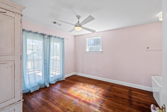 2702 S 2nd St Unit 1 & 2, Austin, TX 78704 - spare room with a ceiling fan and wood finished floors