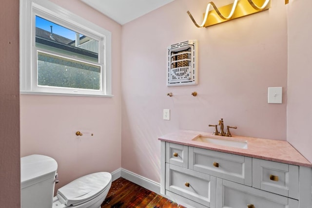 2702 S 2nd St Unit 1 & 2, Austin, TX 78704 - half bath with wood finished floors and vanity