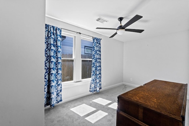 2702 S 2nd St Unit 1 & 2, Austin, TX 78704 - carpeted empty room featuring a ceiling fan and baseboards