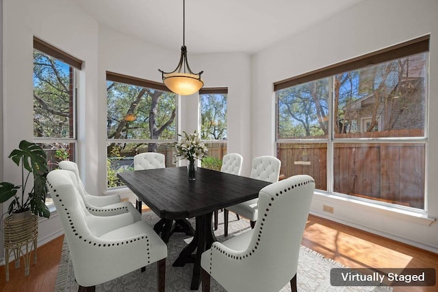 dining room featuring wood finished floors