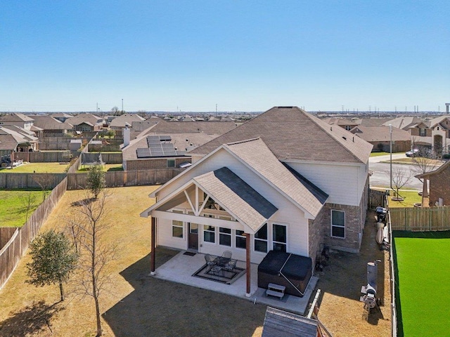 bird's eye view with a residential view