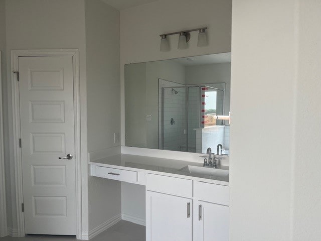503 Ansley Ct, Taylor, TX 76574 - full bathroom with a stall shower and vanity