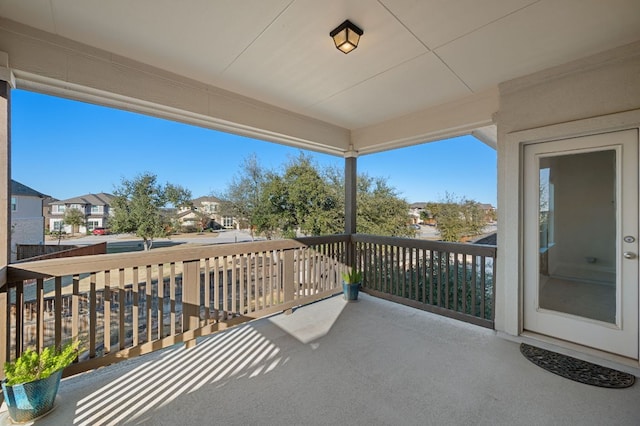 balcony featuring a residential view