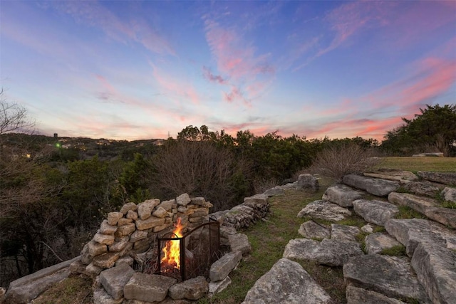 view of nature at dusk