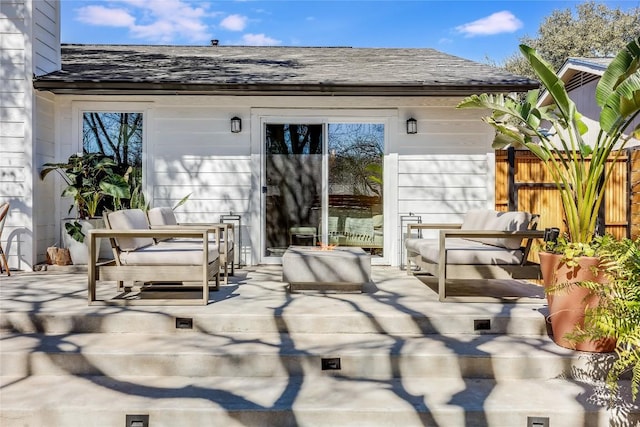 view of patio with fence