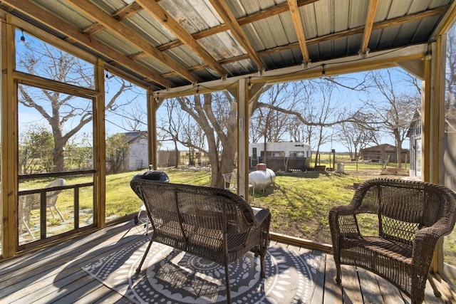 view of sunroom