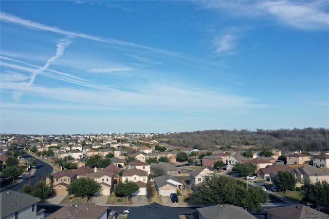 bird's eye view featuring a residential view