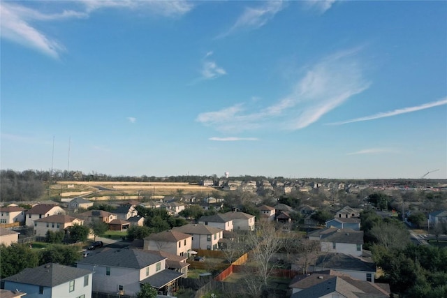 drone / aerial view with a residential view