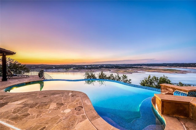 1208 Watercliffe Dr, Lago Vista, TX 78645 - pool with a water view and a patio