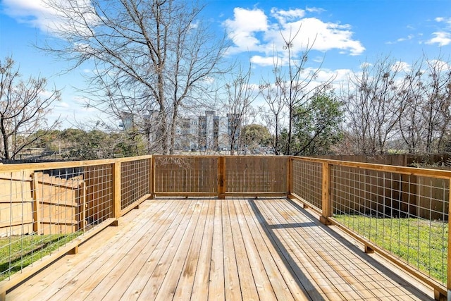 deck with fence