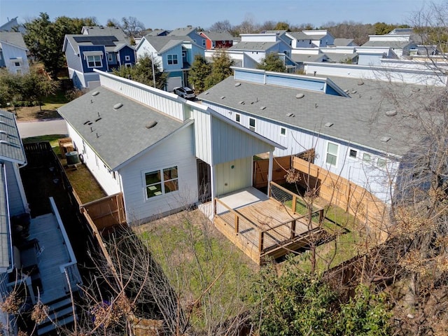 bird's eye view featuring a residential view