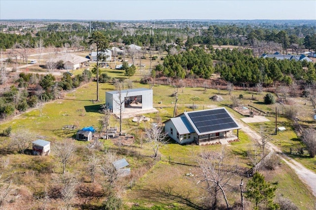 bird's eye view featuring a rural view