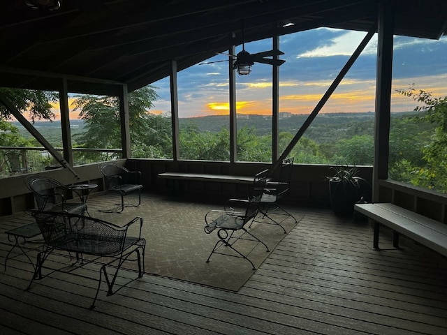 view of sunroom