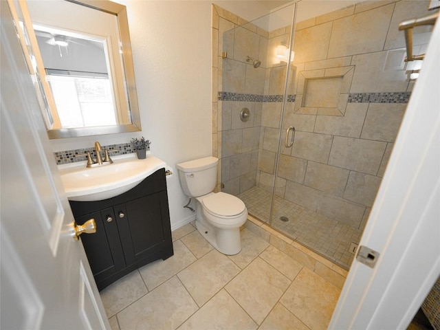 1011 Janae Ct, Georgetown, TX 78626 - bathroom with a shower stall, toilet, and vanity
