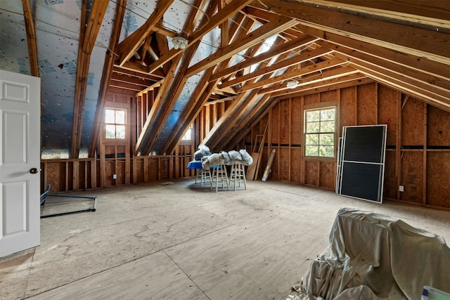 view of attic