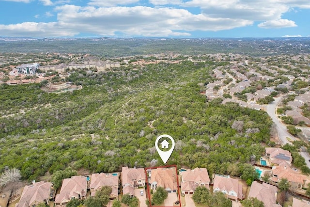 drone / aerial view featuring a residential view