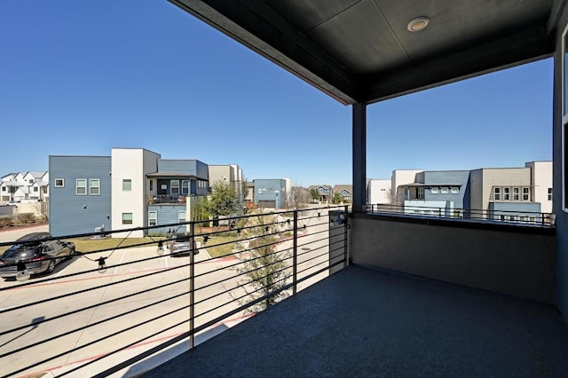 balcony featuring a residential view