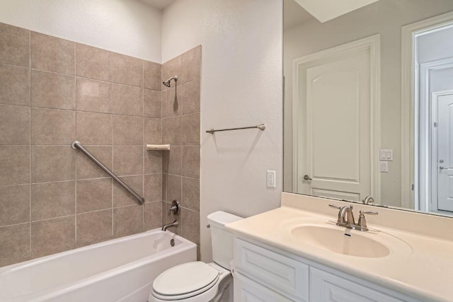 304 Belforte Ave, Austin, TX 78734 - full bathroom with vanity, toilet, and bathing tub / shower combination
