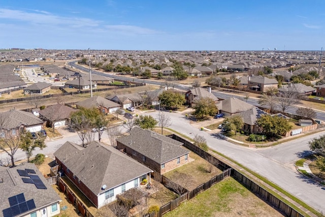 bird's eye view featuring a residential view