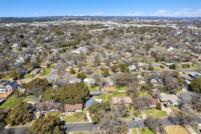 bird's eye view featuring a residential view