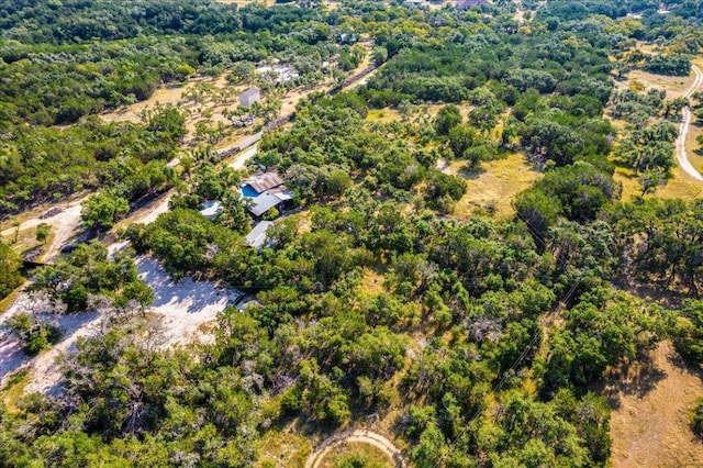 bird's eye view with a forest view