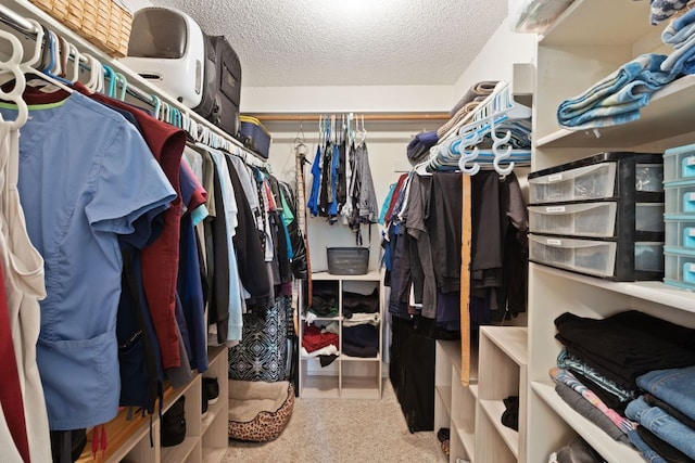 16700 Black Kettle Dr, Leander, TX 78641 - walk in closet featuring carpet flooring