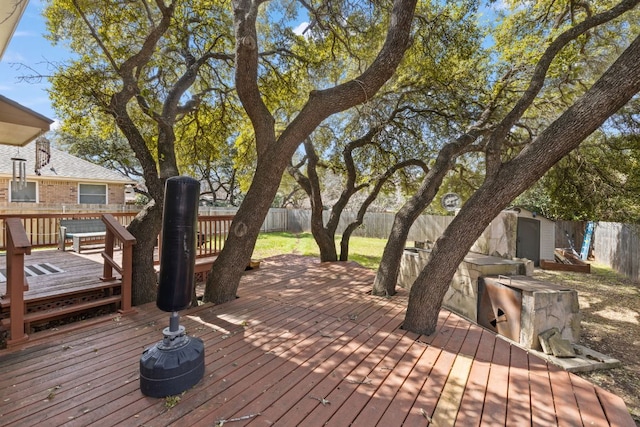 16700 Black Kettle Dr, Leander, TX 78641 - deck featuring a fenced backyard