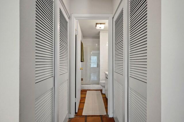 corridor with tile patterned floors