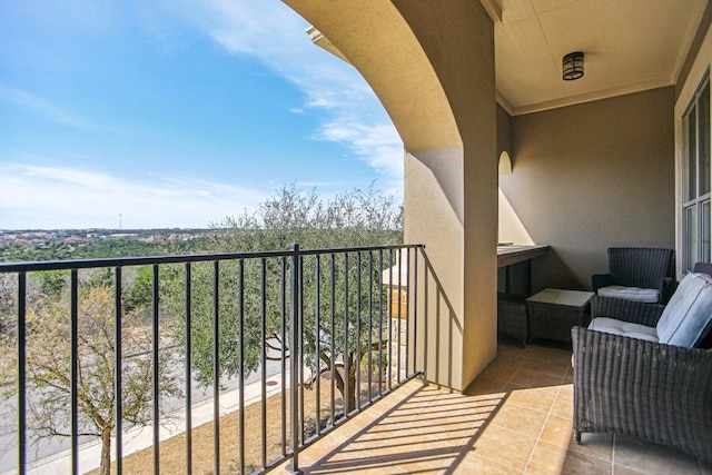 balcony featuring an outdoor living space