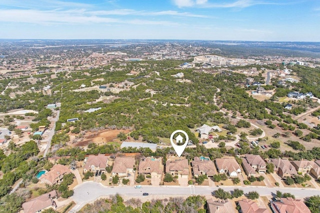 aerial view with a residential view