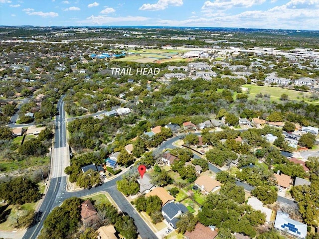 aerial view featuring a residential view