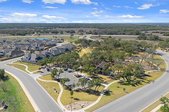 aerial view with a residential view