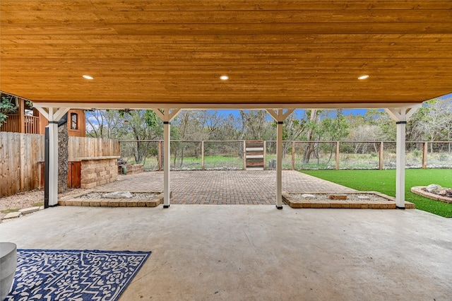 view of patio / terrace with fence private yard