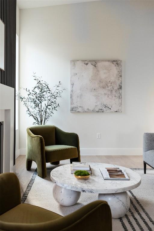 sitting room with baseboards